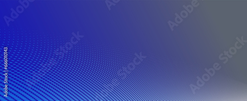 Vanishing dots vector abstract background in dark blue minimal style and place for text  technology theme halftone points gradient in motion  in 3D perspective.