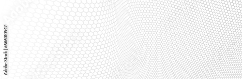 Hexagons pattern in 3D perspective vector abstract background, technology theme network and big data image.