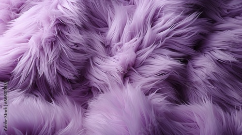 A vibrant purple fur scarf exudes warmth and luxury  inviting the senses to indulge in its soft and playful texture