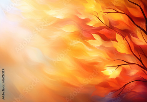 Autumnal Orange and Gold Background