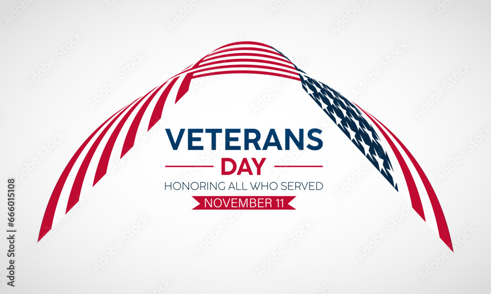 Veterans Day Tribute with American Flag, Saluting Soldier, and