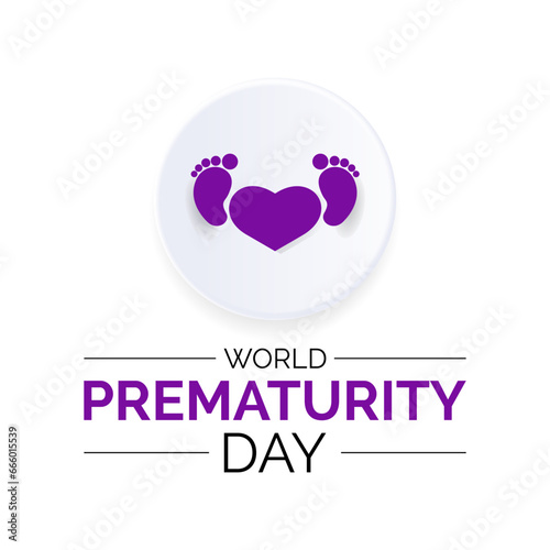 World Prematurity Day Vector Illustration with Tiny Newborn and Caring Hands. Vector template for background, banner, card, poster design.