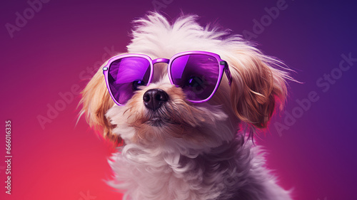 Adorable Dog Wearing Sunglasses © M.Gierczyk