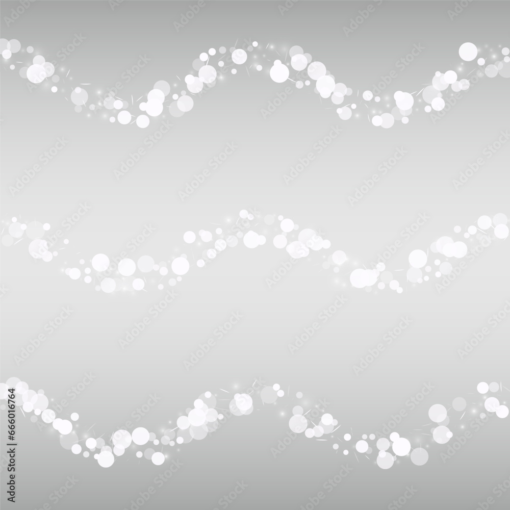 White Snow Vector Silver Background. Falling White Snow Vector Silver Background. Falling