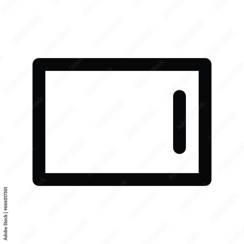 Tablet icon. Flat style black on white. Vector illustration. Tablet icon. Flat style black on white. Vector illustration.