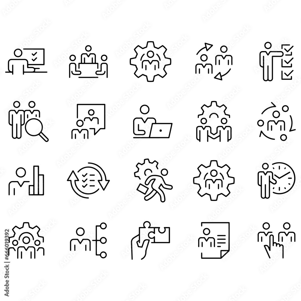 Management and Leadership Icons vector design