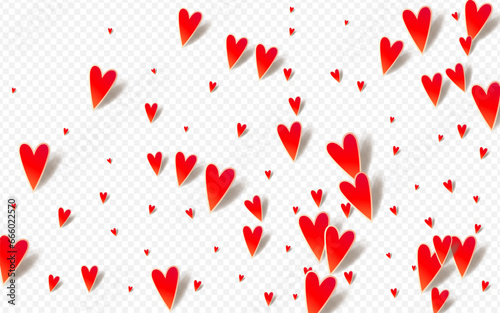 Red Papercut Vector White Backgound. Birthday