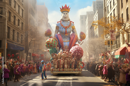 Thanksgiving parades are a popular tradition in some cities. photo