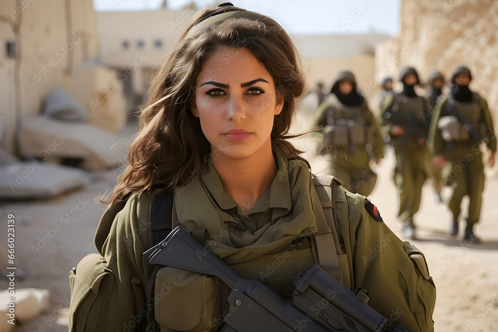 Israeli military young girl, generative ai Israeli military young girl, generative ai
