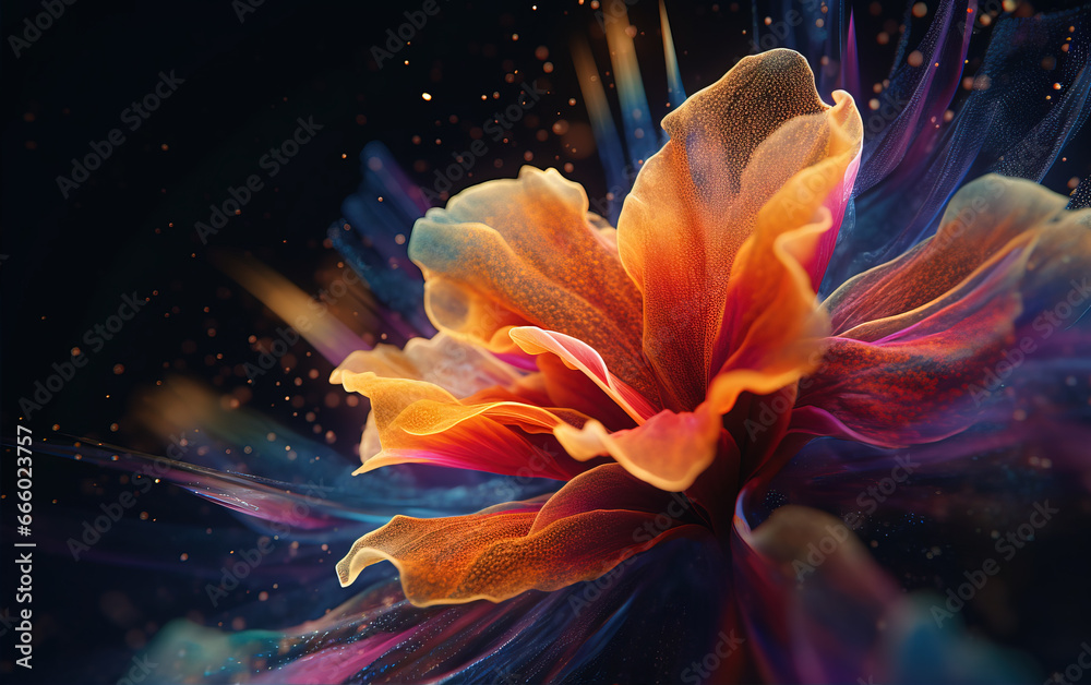 Obraz premium abstract flower graphics,created with Generative AI tecnology.