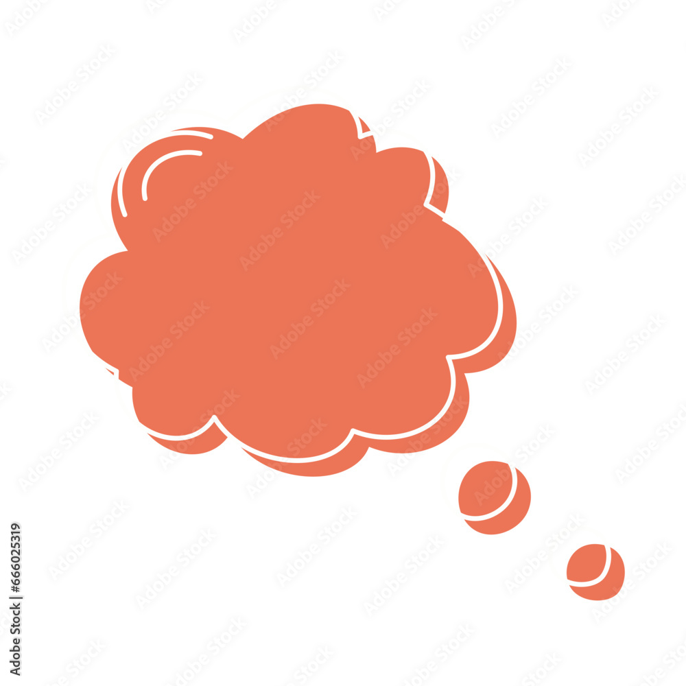 Cute Speech Bubble with Line Vector Cute Speech Bubble with Line Vector