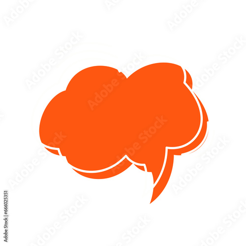 Cute Speech Bubble with Line Vector