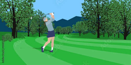 ゴルフ場06_森01