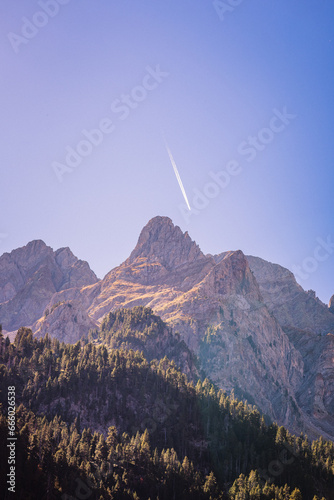mountains in the morning