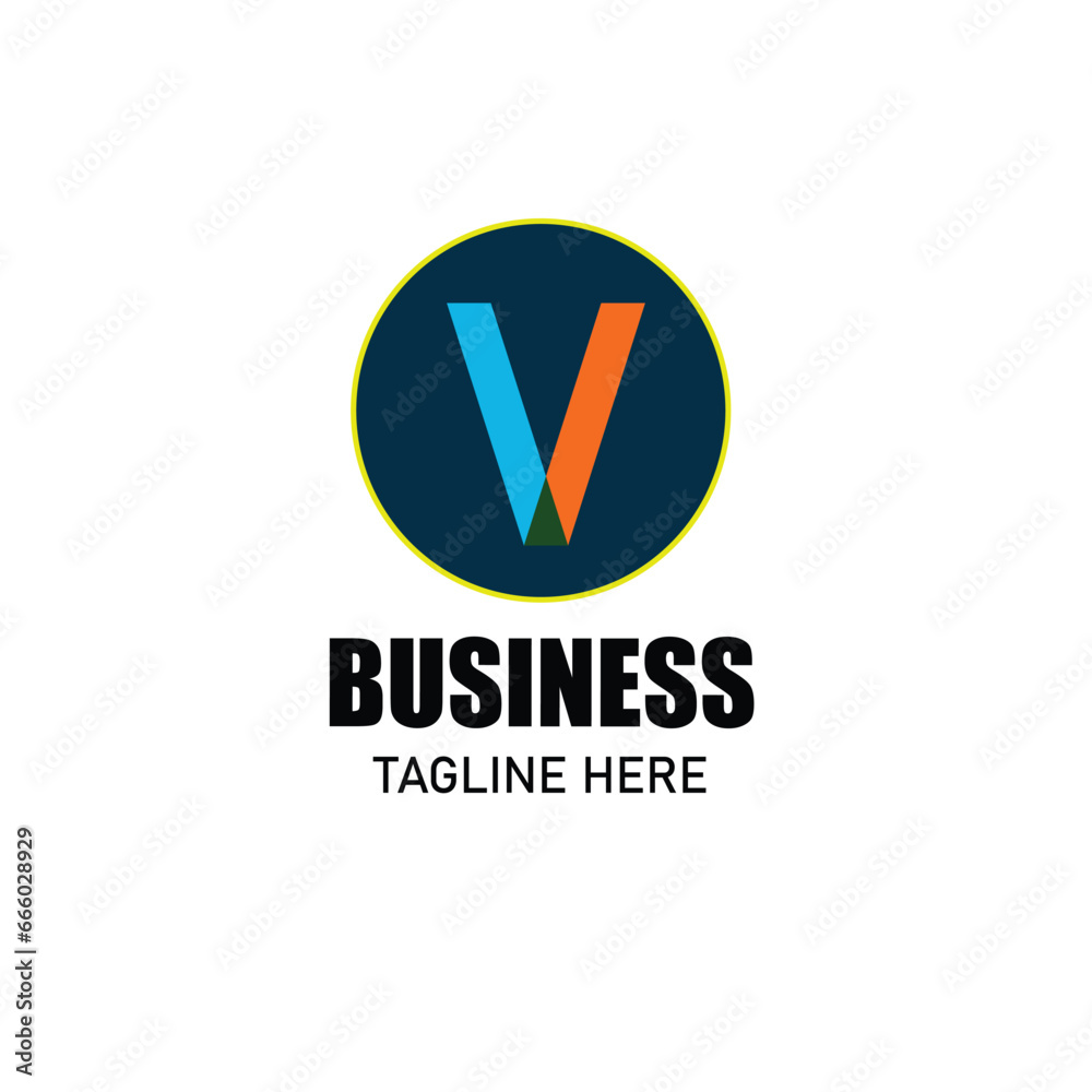 colorful letter v logo design with creative concept colorful letter v logo design with creative concept