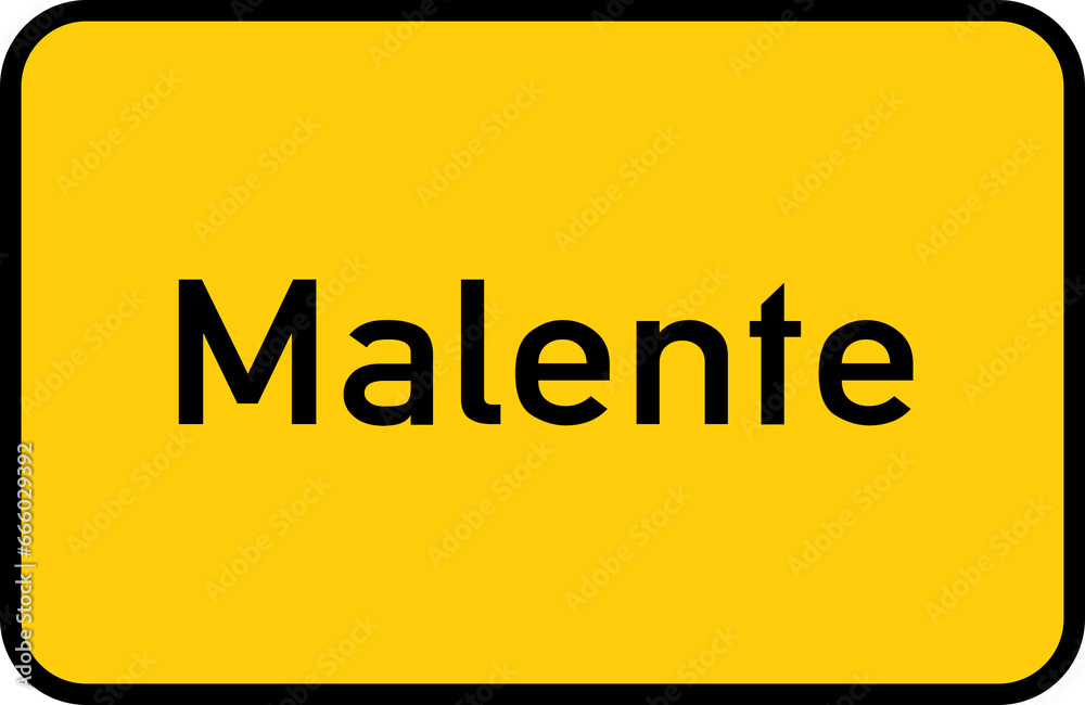 City sign of Malente - Ortsschild von Malente City sign of Malente - Ortsschild von Malente