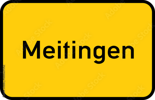 City sign of Meitingen - Ortsschild von Meitingen