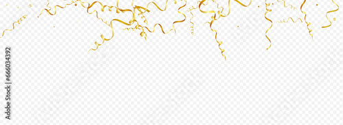Luxury Confetti Isolated Vector Panoramic