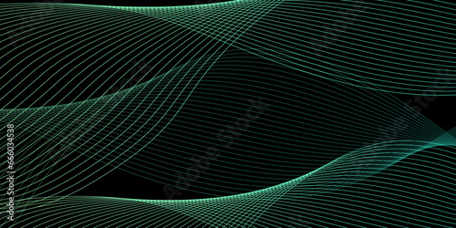 Abstract colorful wave line on Dark background. Wave modern stream background. Abstract business curve lines background. Vector wave Illustration the colorful lines pattern background