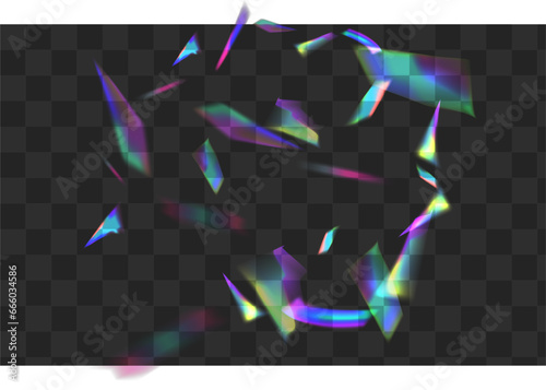 Iridescent Prism Vector Transparent Background.