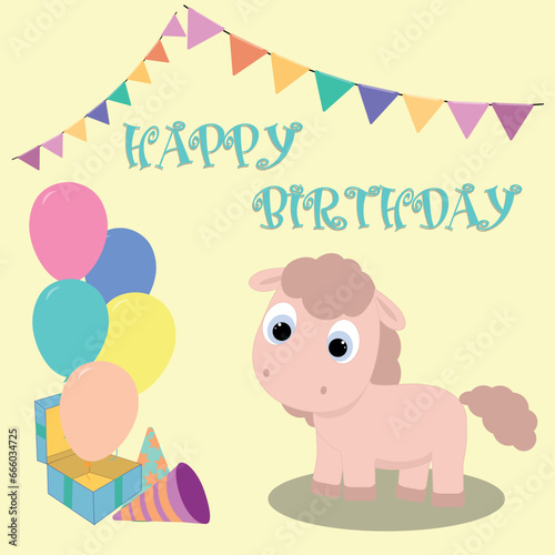 Happy birthday card with child