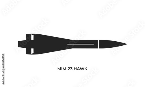 MIM-23 hawk missile icon. war, weapon and rocket symbol. isolated vector image for military concepts and web design