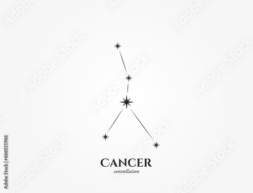 cancer zodiac constellation. astrological and horoscope symbol