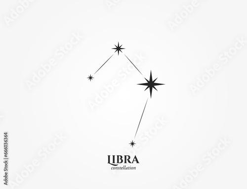 libra zodiac constellation. astrological and horoscope symbol