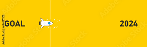 New year 2024, new business idea.
2024 business planning, strategy and analysis,
business growth, progress or success concept.