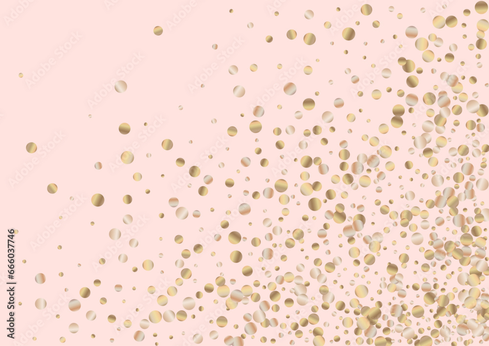Gold Confetti Vector Pink Background. Rich Sequin Gold Confetti Vector Pink Background. Rich Sequin