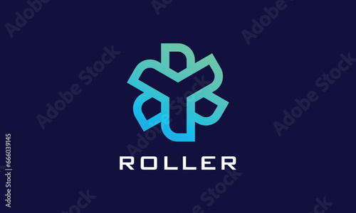 Logo vector propeller circular wind design technology symbol innovation environment eco power electricity turbine generator