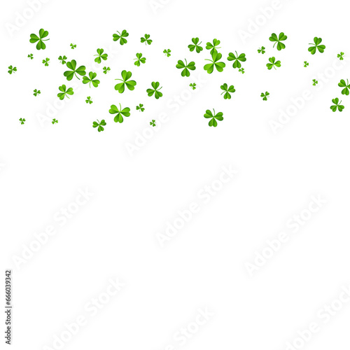 Olive color Clover Saint Patrick Vector White © Natallia