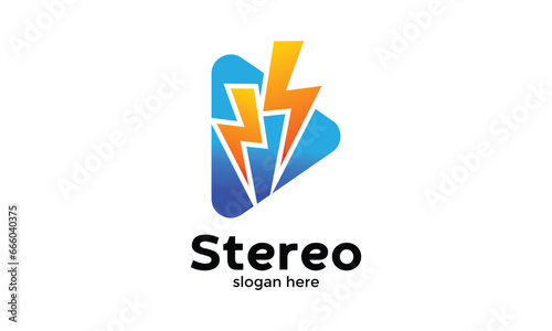 Free Download Logo vector color gradation play button arrow triangle concept sign creativity multimedia marketing entertainment music sound - GFXLoad