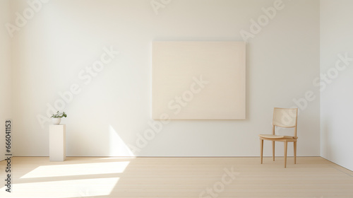 Interior Of A Bland Cream White Room