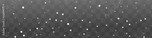 Winter Snowfall Vector Transparent Panoramic
