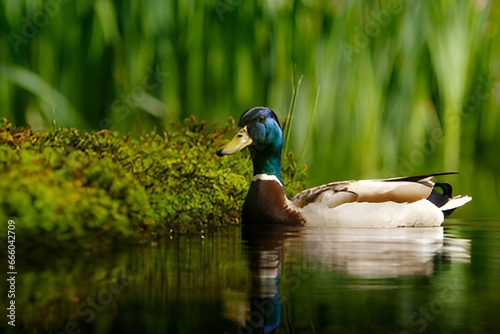 duck in the water