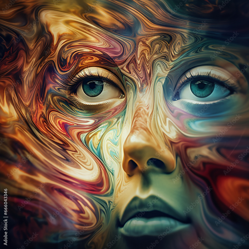 Abstract Image of Mystery and Mystique - Face