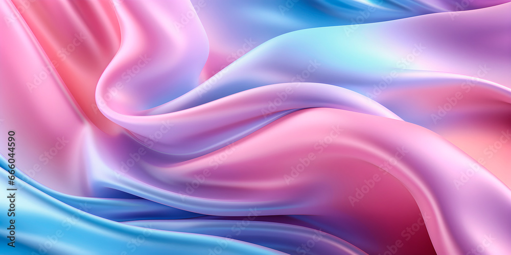 Fototapeta premium Beautiful silk flowing swirl of pastel gentle.