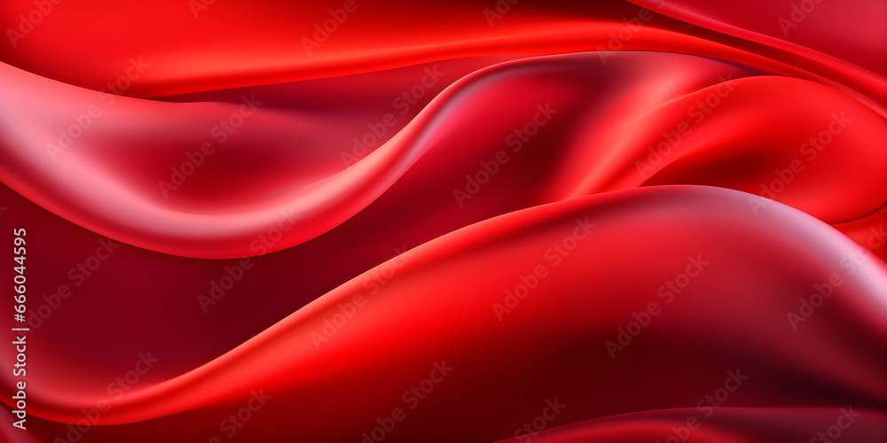 Obraz premium Beautiful silk flowing swirl red vibrant colorful.