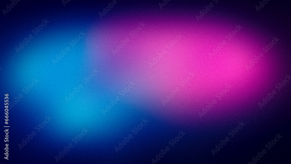 Neon blue pink red coral lilac dark abstract background for design. Blurred color gradient, ombre. Defocused, rare, multicolored, mix, iridescent, bright, cheerful. Coarse, grainy. Template