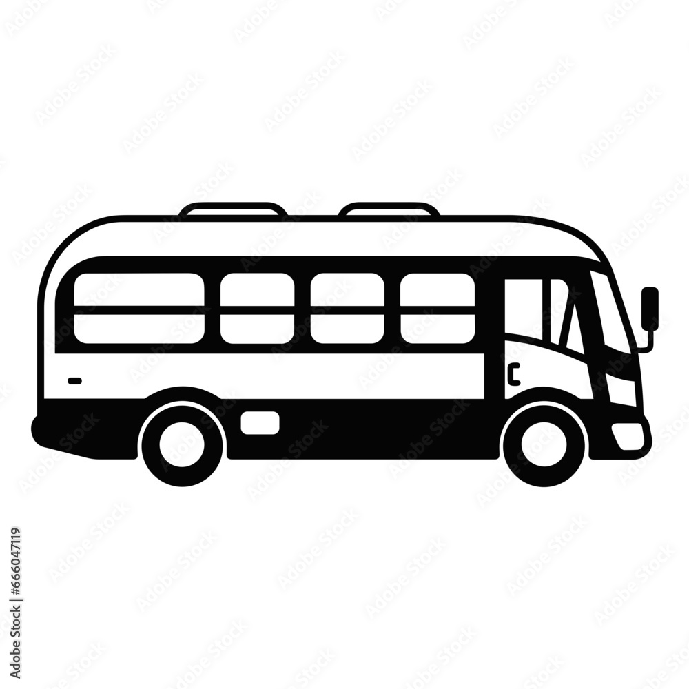 Simple Bus Icon Illustration Vector in Trendy Flat Isolated on White Background. SVG Vector Simple Bus Icon Illustration Vector in Trendy Flat Isolated on White Background. SVG Vector