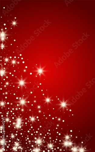 Gray Snowflake Vector Red Background. Xmas