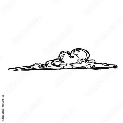 Sketch, doodle clouds. Vector graphics.