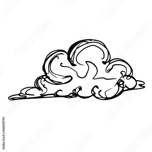 Sketch, doodle clouds. Vector graphics.
