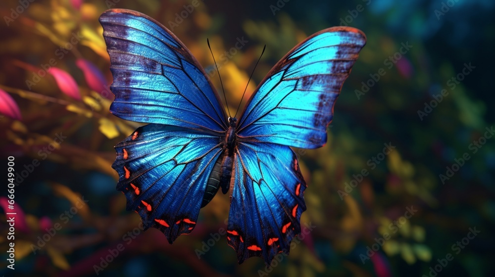 create a very high quality of a butterfly flying make.Generative AI