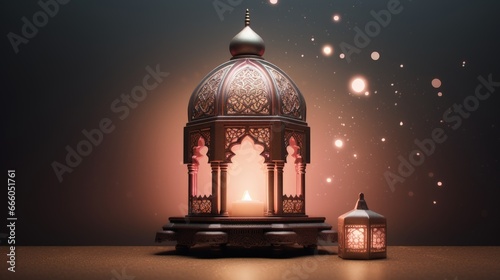 Eid Al-Adha Mubarak Islamic ornamental social media post design