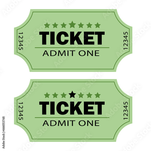 Ticket bilet , admit one