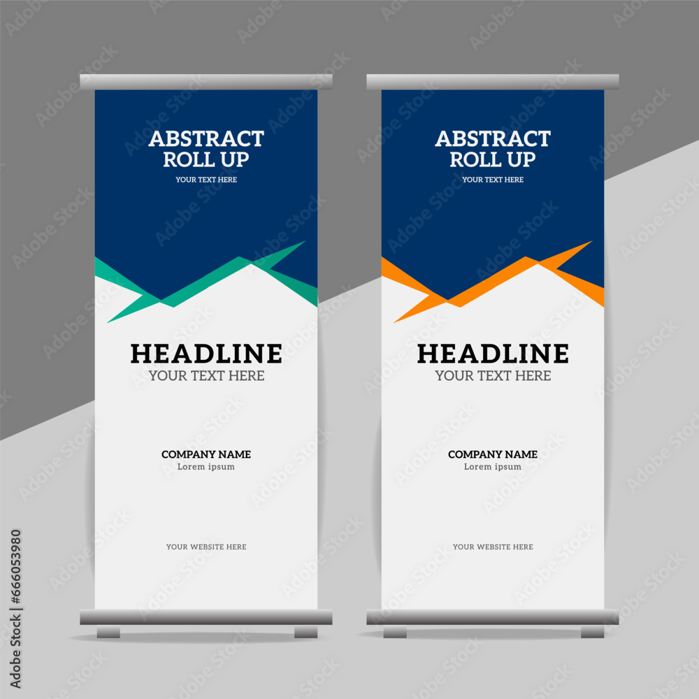 modern great abstract roll up banner design with creative shapes modern great abstract roll up banner design with creative shapes