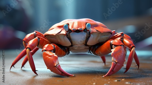 Design a crab that teenage like pixar style.Generative AI