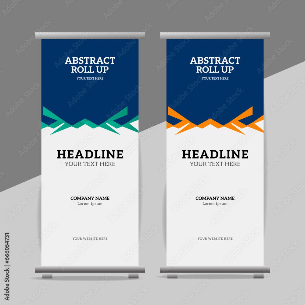 modern great abstract roll up banner design with creative shapes modern great abstract roll up banner design with creative shapes